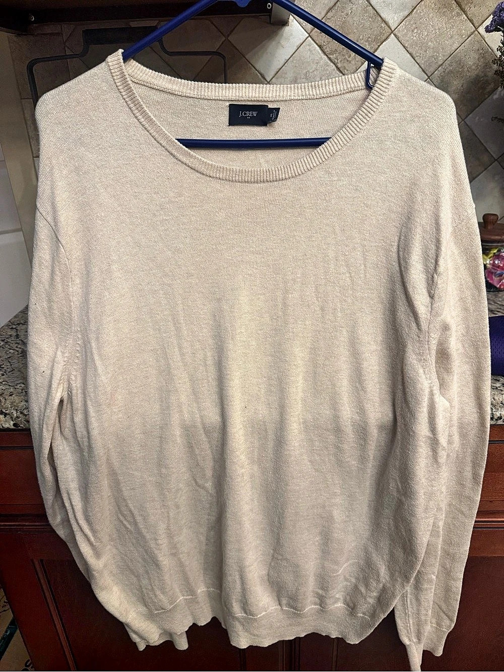 J.CREW Crewneck Sweater in Cream Size XL
